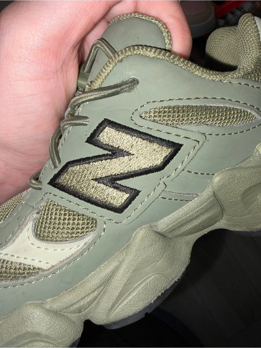 New Balance 9060 Kids' Green Athletic Sneakers